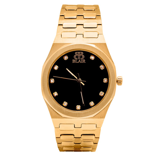 Lady Master Gold - Diamanten Zifferblatt Schwarz