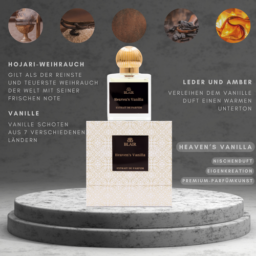 Premium-Parfümkunst_Dieser außergewöhnliche Duft entsteht aus erlesenen, besonders kostbaren Rohstoffen, die zu einer unvergleichlichen Komposition verschmelzen. In unserer Manufaktur werden die Komponenten mit größter Sorgfalt und meisterlicher Handwerkskunst von Hand verarbeitet, um ihre reine Essenz einzufangen. Das Ergebnis ist ein einzigartiger Duft, der Eleganz und Exklusivität in jeder Nuance verkörpert.