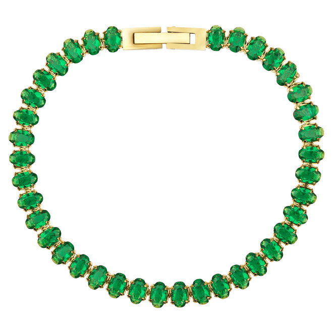 Belle Armband (green stones) - BLAIR