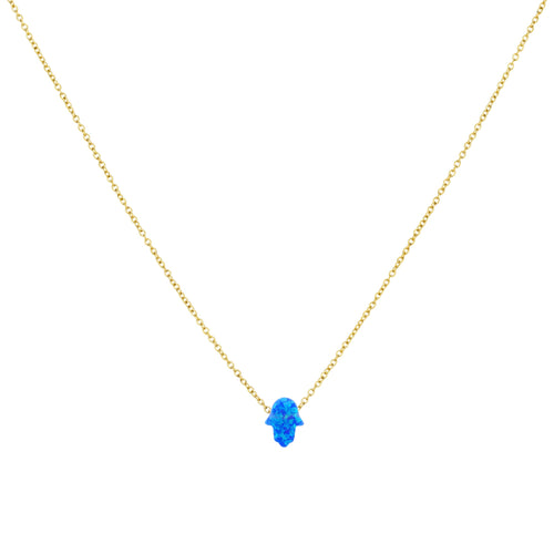 Hamsa Halskette (blau) - BLAIR